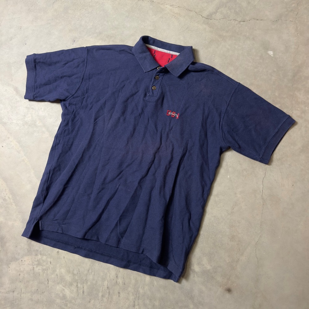 Regatta Polo Shirt Mens XL Navy Blue Short Sleeve Embroidered Logo Casual
